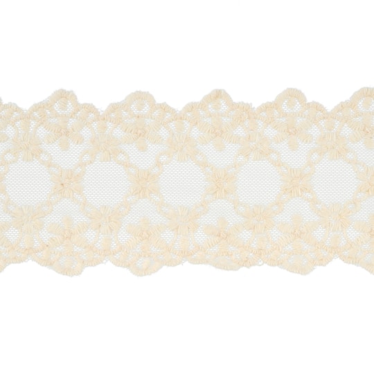 3" Ivory Embroidered Lace Trim by Celebrate It®